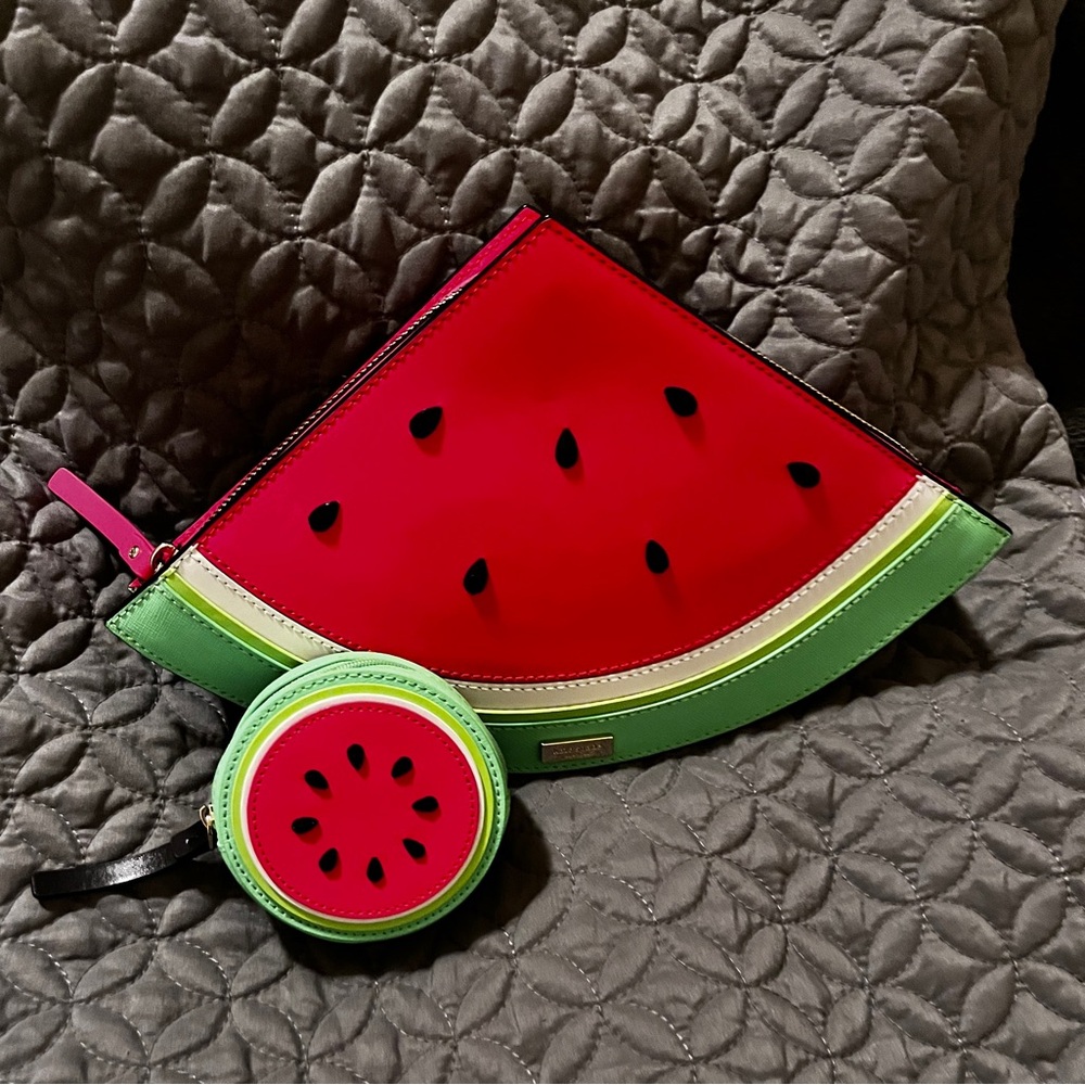 Kate Spade Watermelon Clutch and coin purse